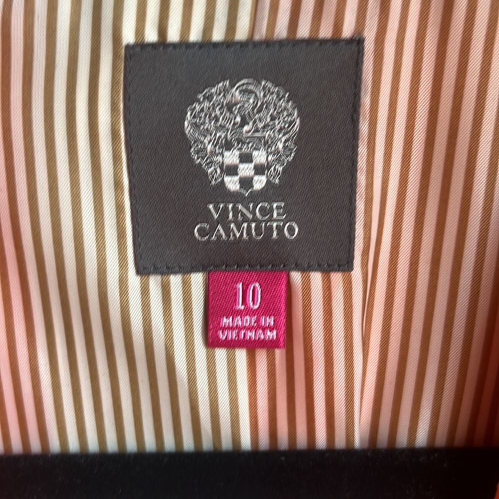 Beautiful Vince Camuto size 10 orange jacket with gold buttons!  Originally $300 - Picture 2 of 2